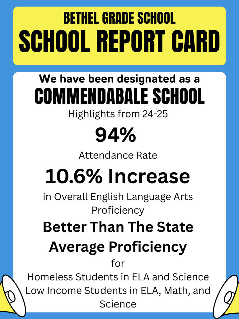 School report card announcement