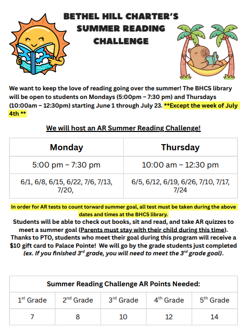 Summer Reading Program Flyer