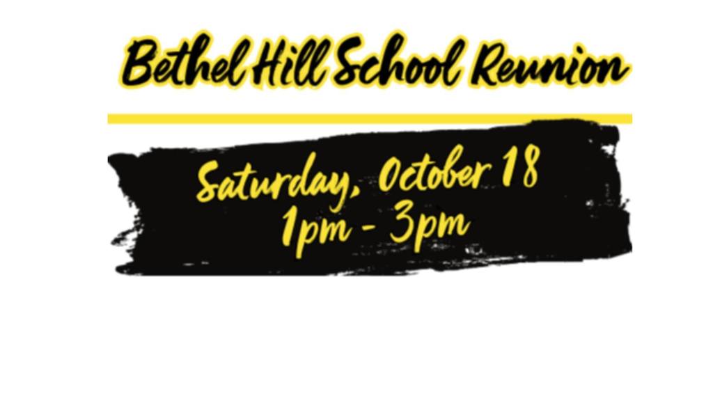 Bethel Hill School Reunion Banner