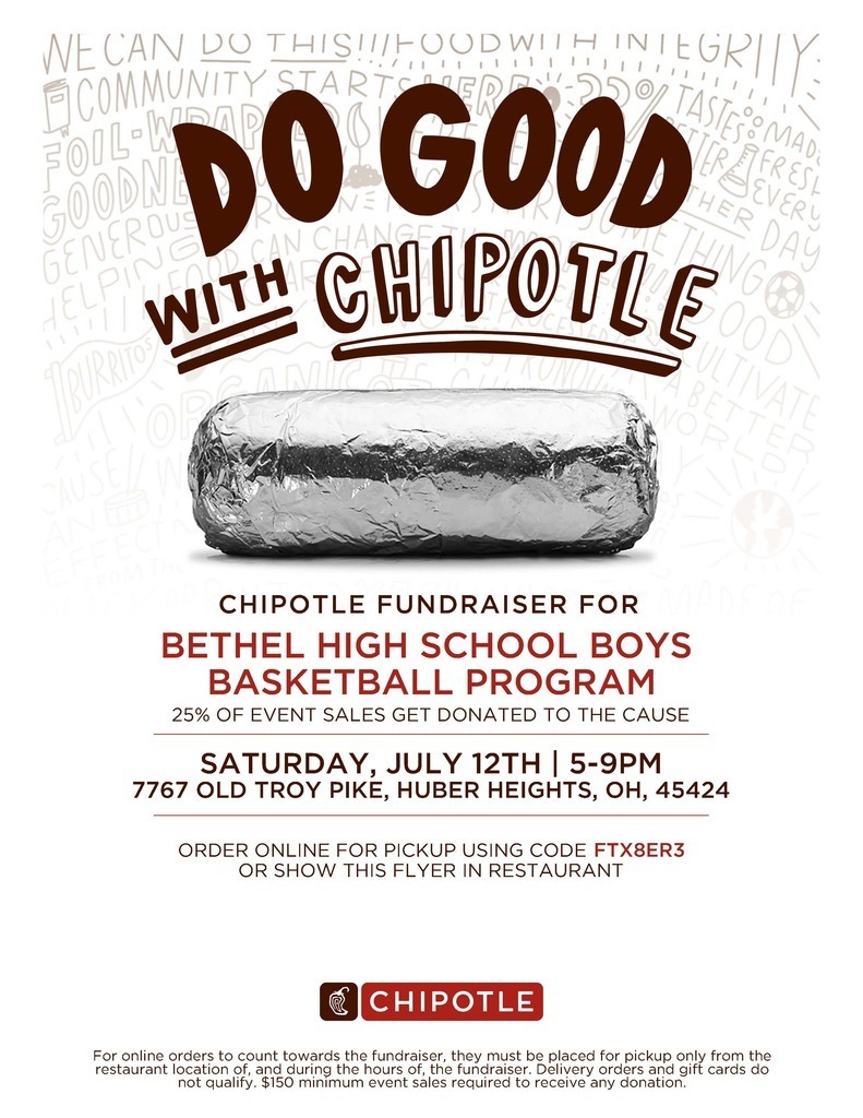 Boys Basketball Chipotle Fundraiser