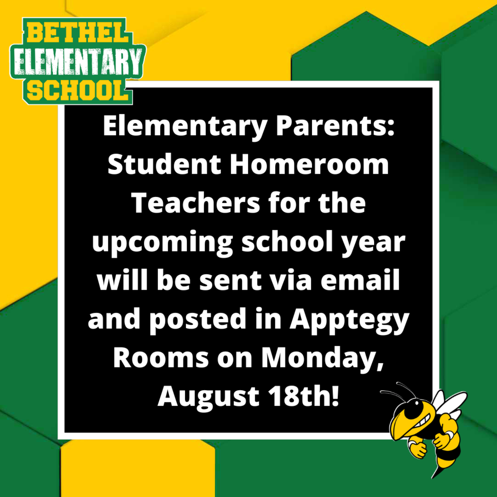 Elementary Classroom Teacher announcement