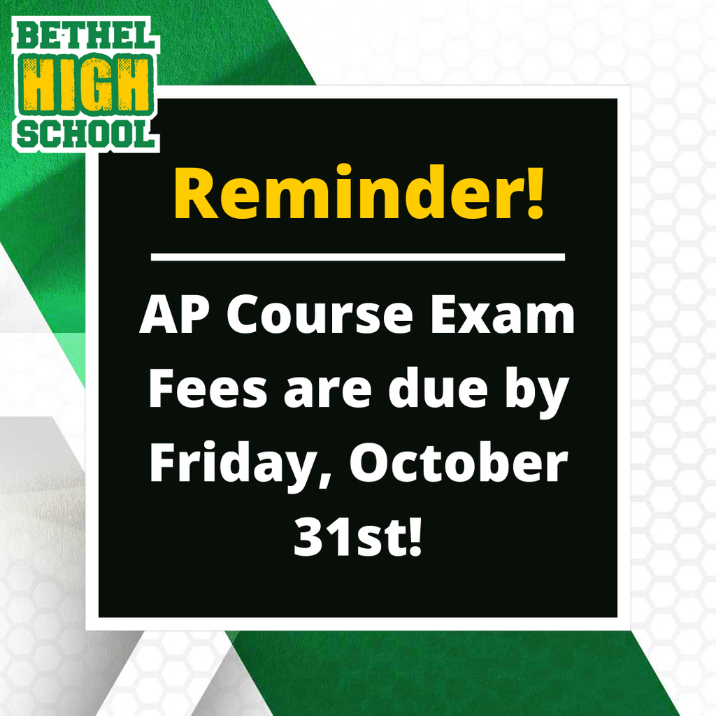 AP Course Fees Due October 31st