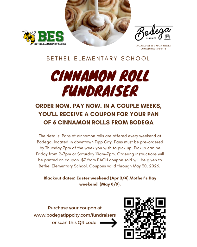 Bethel Elementary Cinnamon Roll Fundraiser