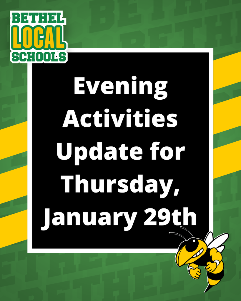Activities Update for January 29th