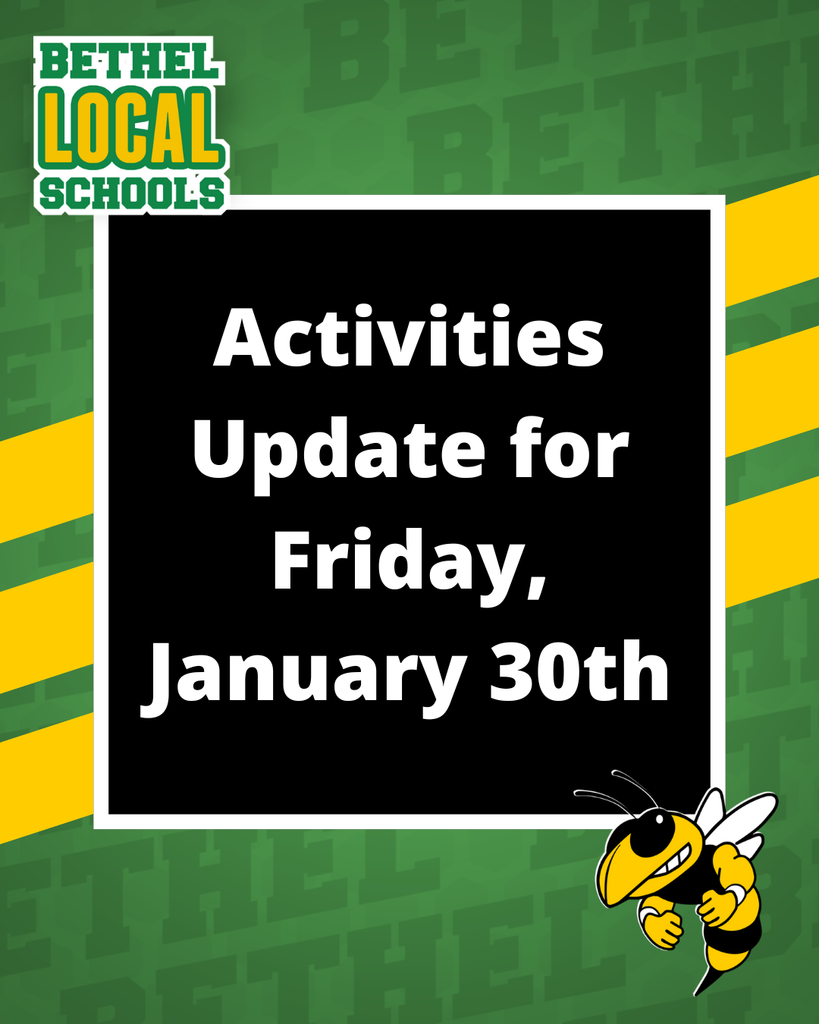 Activities Update for Friday, January 30th