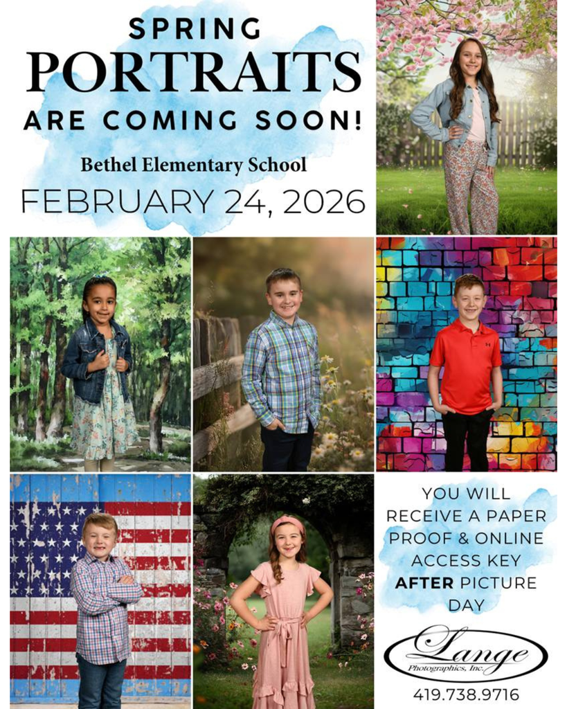 Elementary Spring Picture Day February 24th!