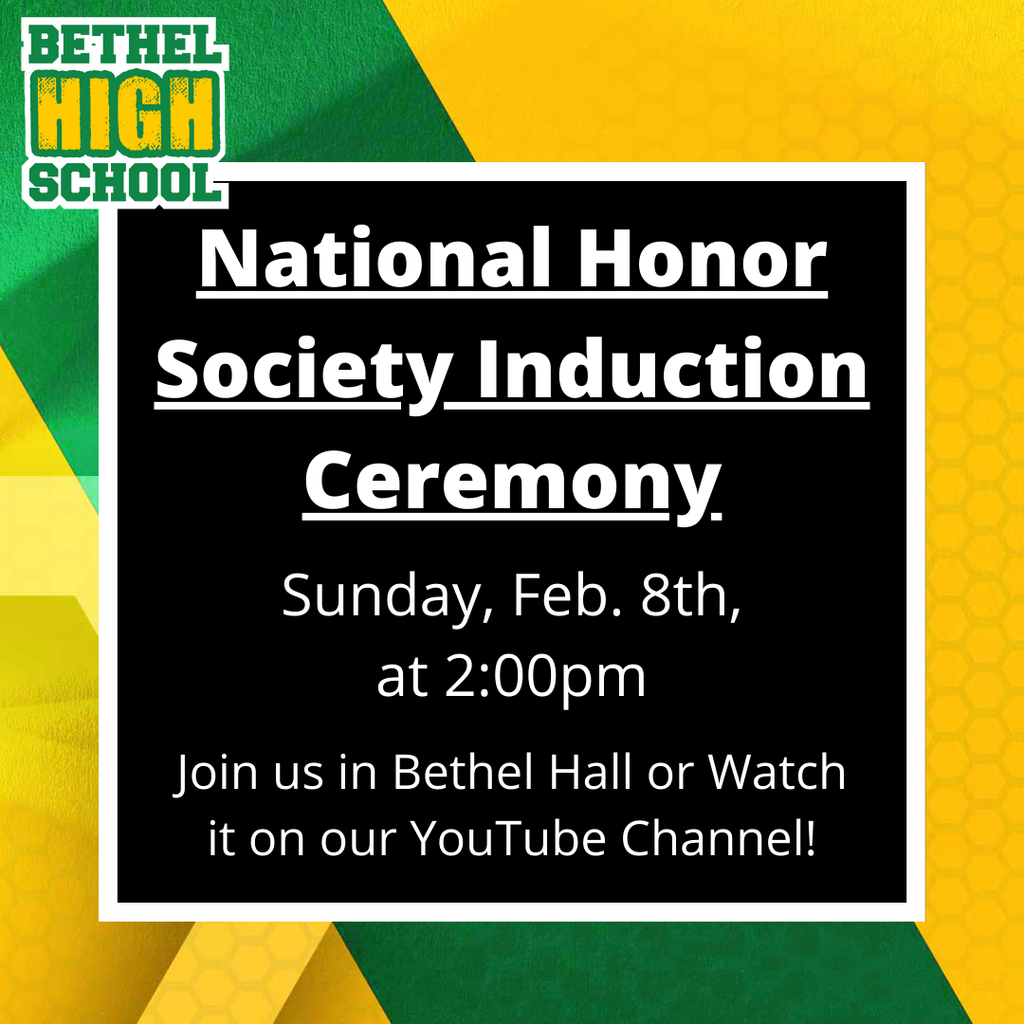 NHS Inductions Sunday, February 8th at 2pm