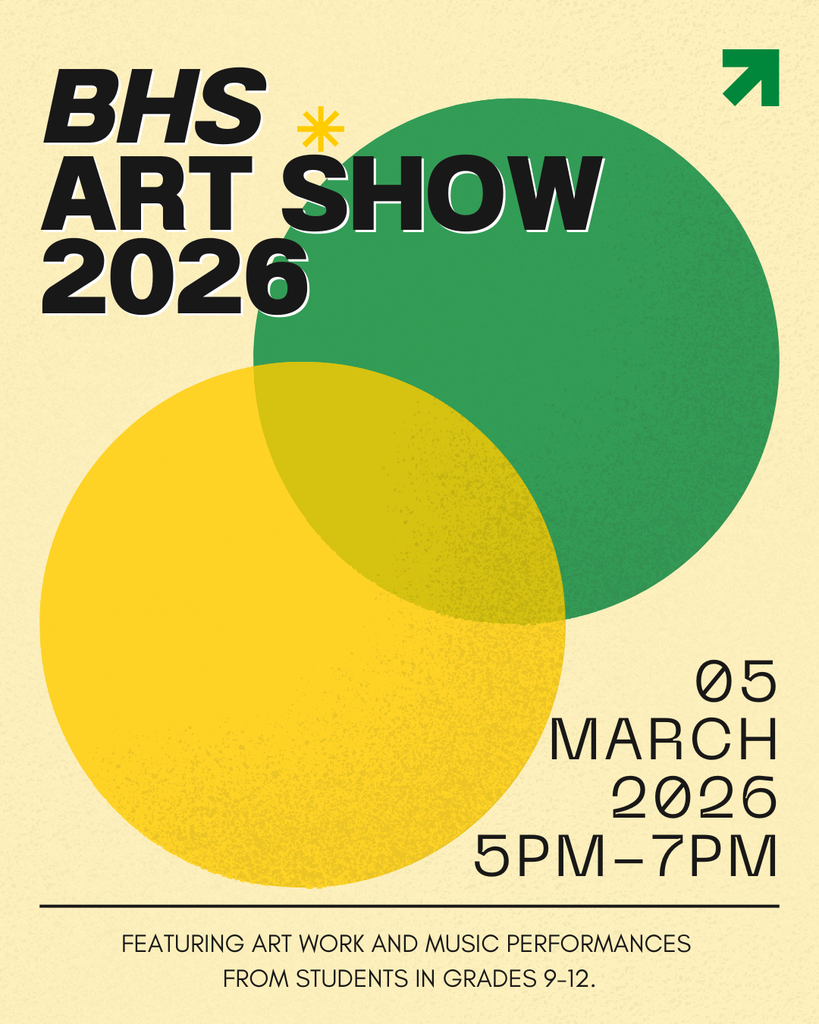 HS Art Show March 5th from 5-7pm