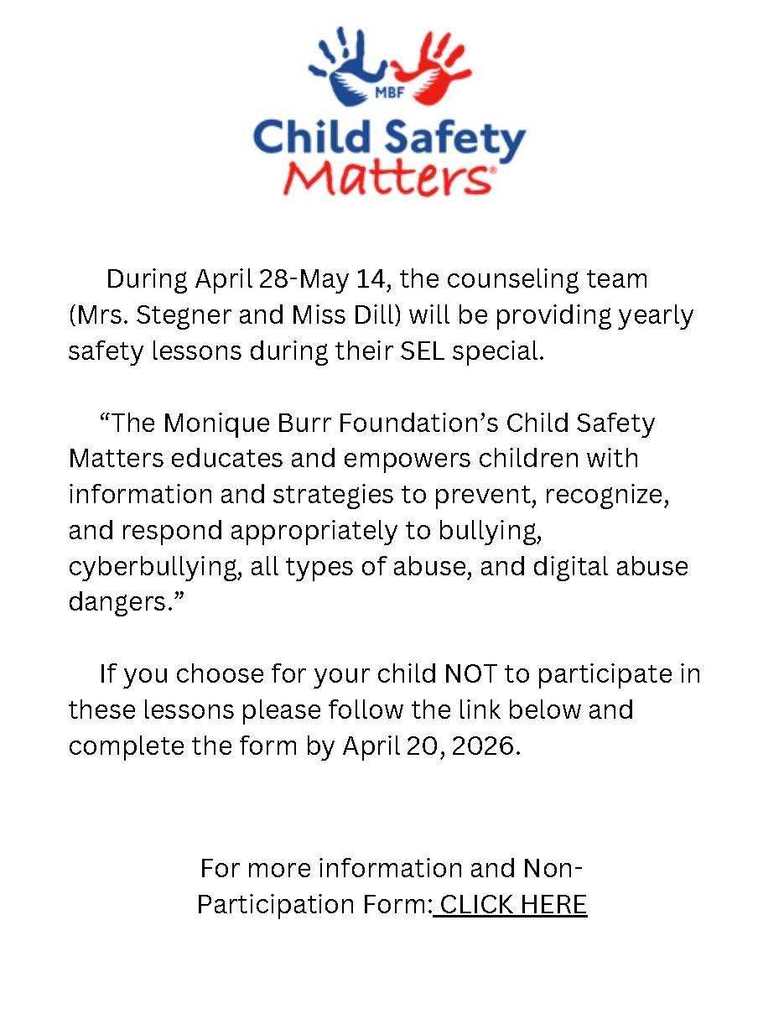 Child Safety Matters Program Information