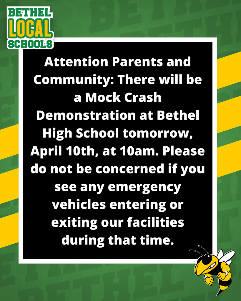 Mock Crash at BHS on April 10th at 10am