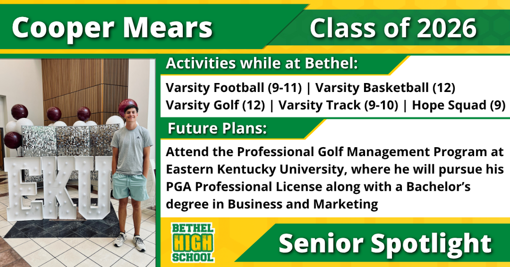 Senior Spotlight - Cooper Mears