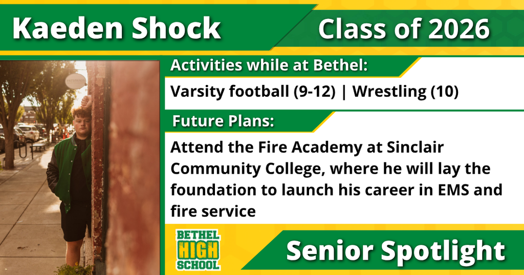 Senior Spotlight - Kaeden Shock