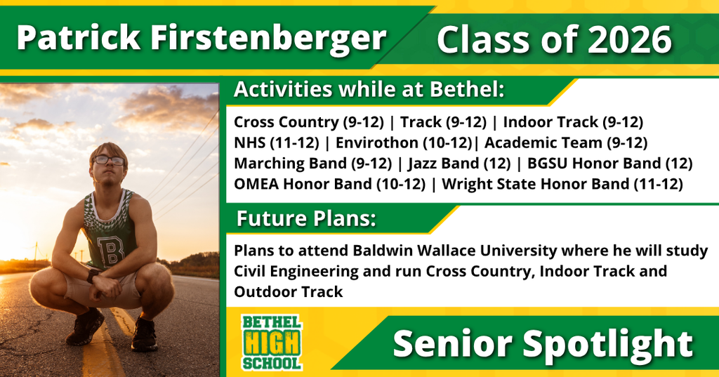 Senior Spotlight - Patrick Firstenberger