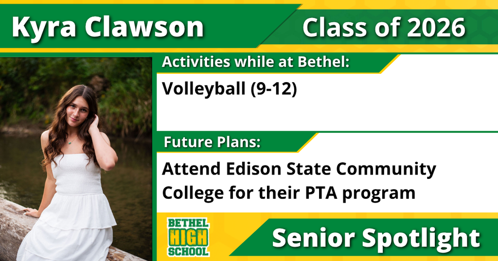 Senior Spotlight - Kyra Clawson