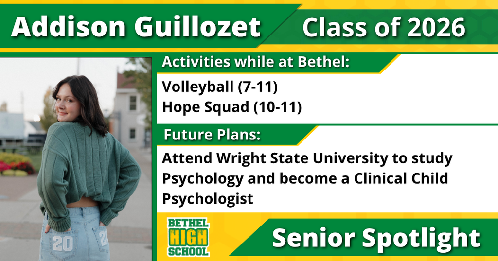 Senior Spotlight - Addison Guillozet