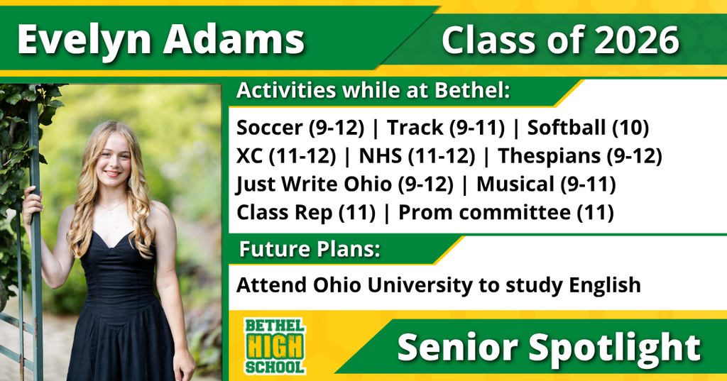 Senior Spotlight - Evelyn Adams