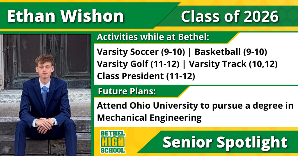 Senior Spotlight - Ethan Wishon