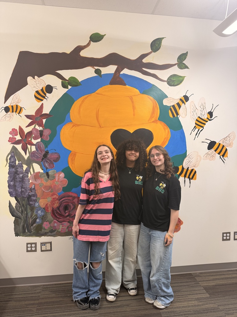 Senior Art Mural of a Bees Nest on a tree branch