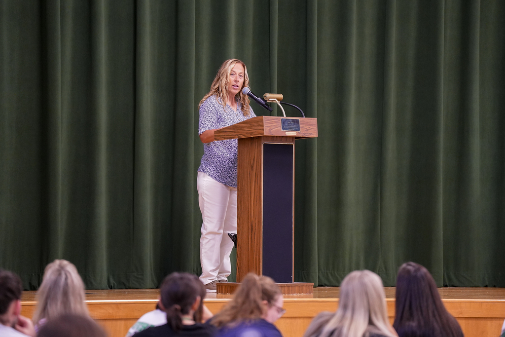 Board of Education President Jackie Leskowich