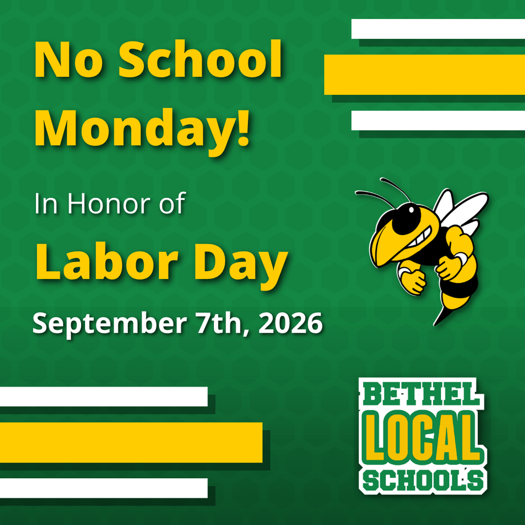 No School Monday! In honor of Labor Day