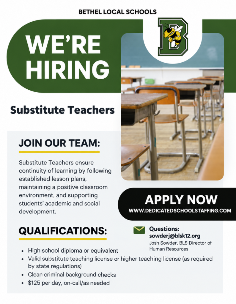 Substitute Recruitment Flyer