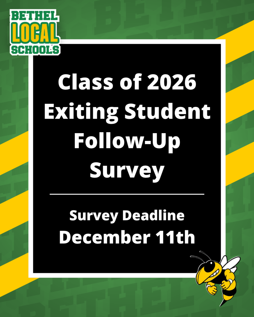 Class of 2026 Exiting Student Follow-Up Survey | Survey Deadline December 11th