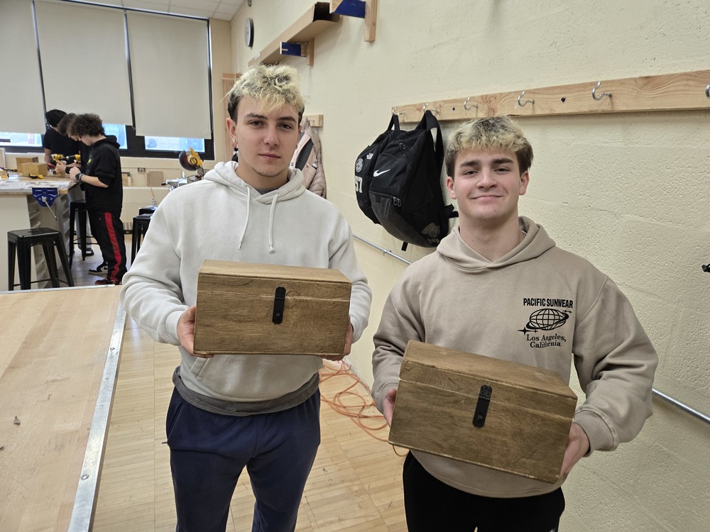 Students in Bethpage High School's Home Improvement Class complete the Wood Joinery Unit