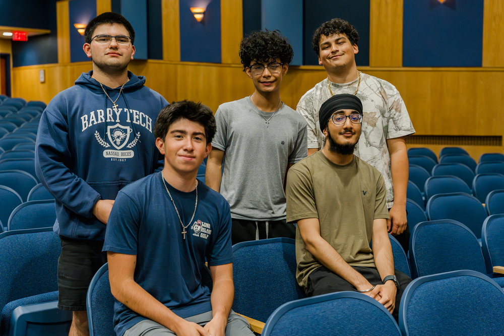 Five Bethpage students inducted into National Technical Honor Society at Nassau BOCES Barry Tech