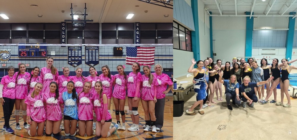 Bethpag High School Girls Varsity Volleyball Team and Girls Varsity Swim Team areConference Champions