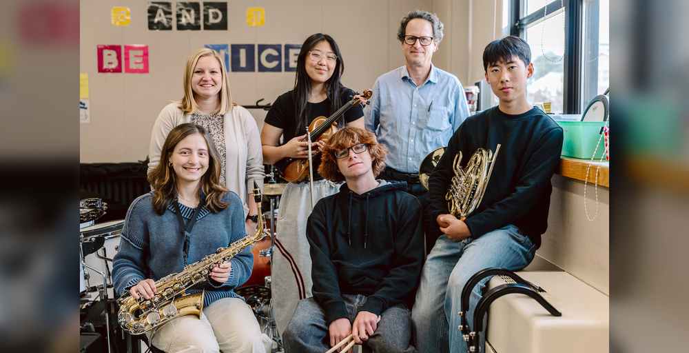 Group of people with musical instruments
