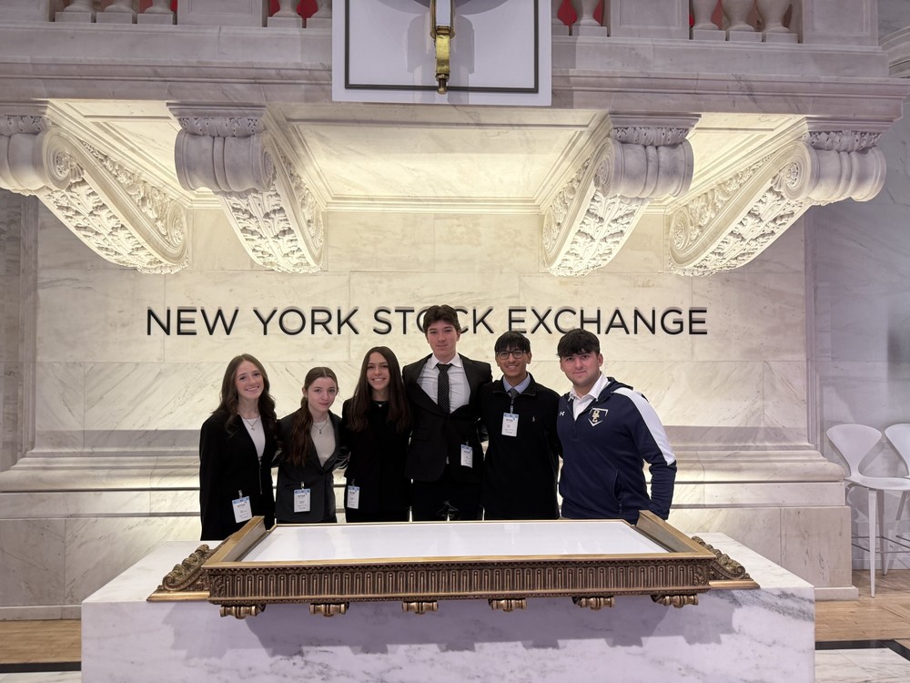 Bethpage High School's Internship Club visits the New York Stock Exchange