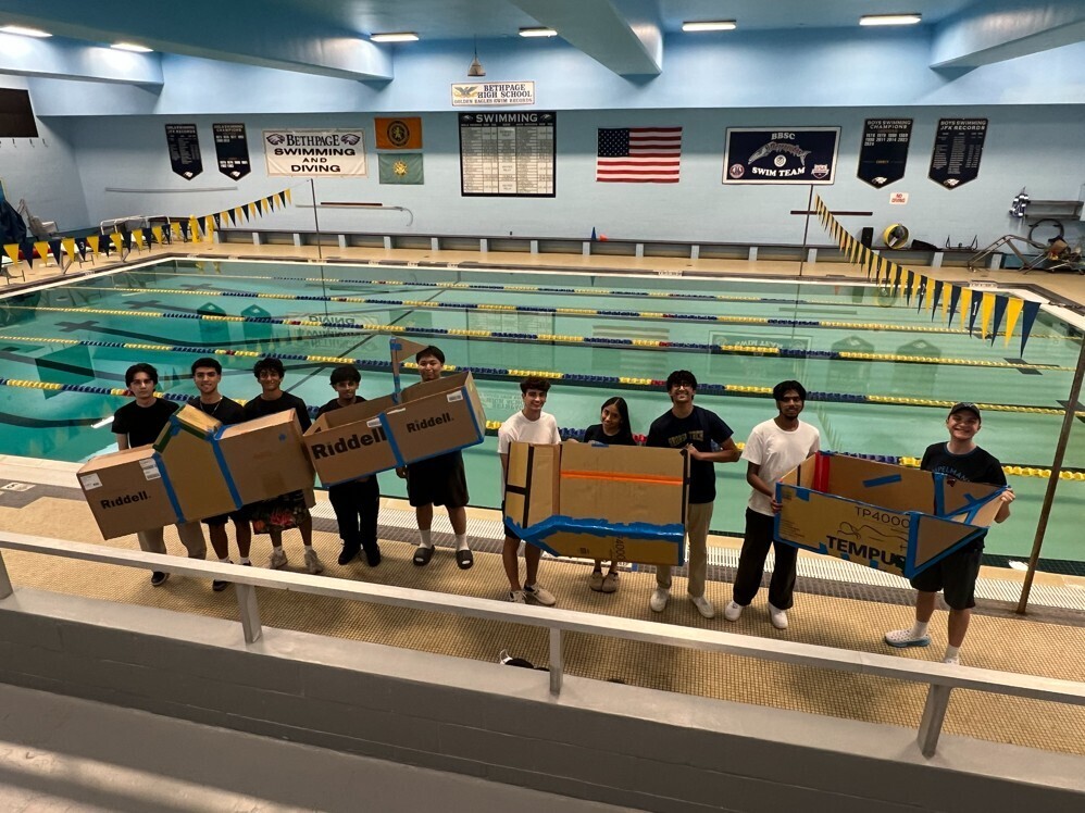 Students in AP Physics 2 Participate in 2nd Annual Cardboard Boat Race