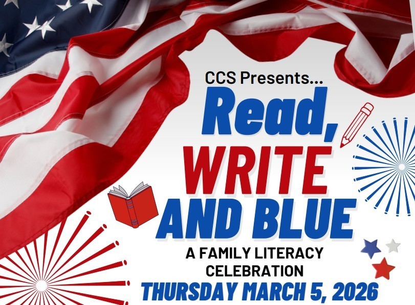 Charles Campagne Elementary School's Literacy Night 2026 Banner