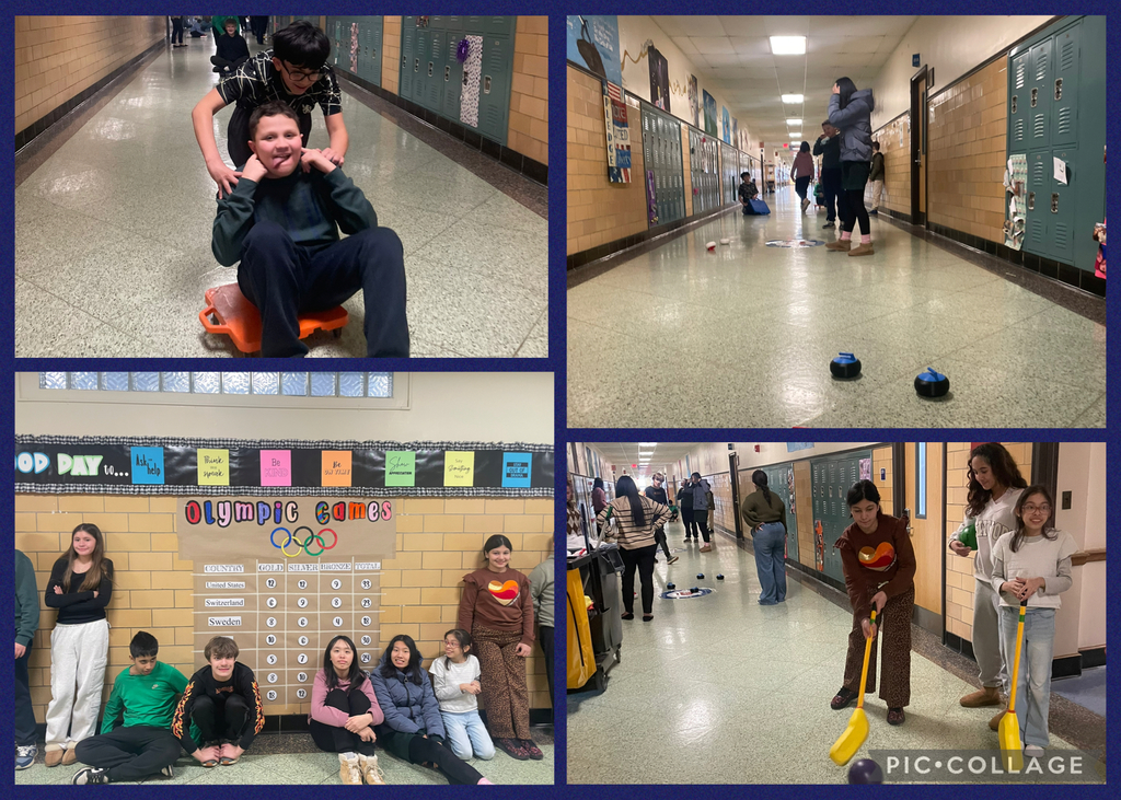 Students playing Olympic games