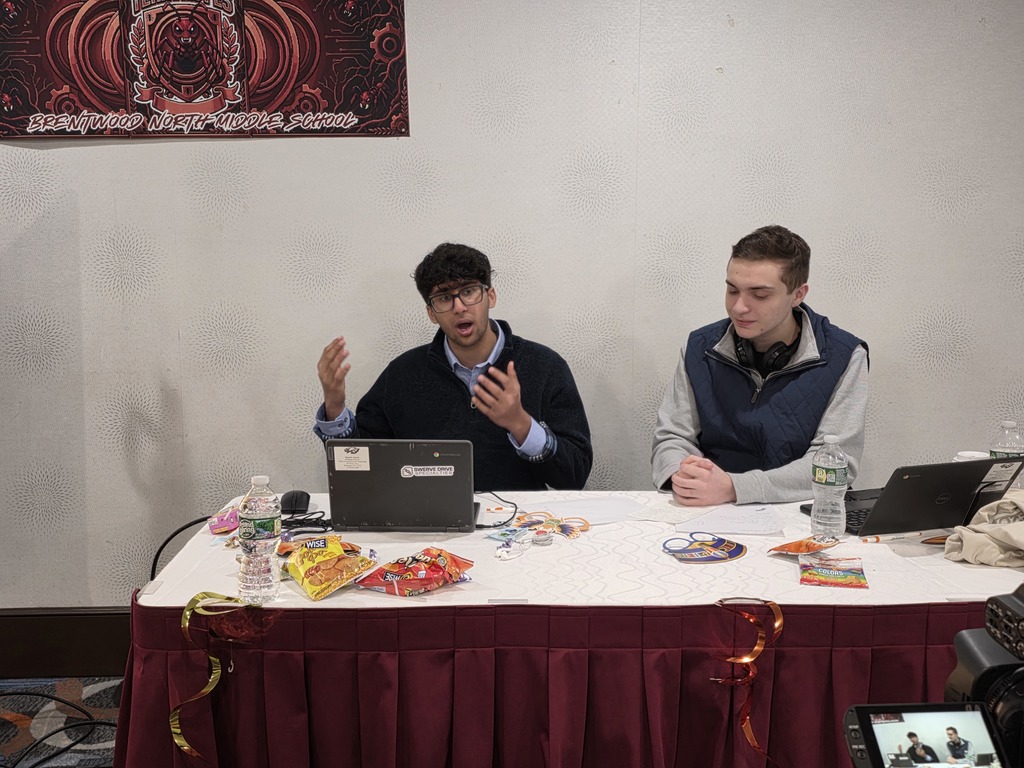 Bethpage High School's TV News Production Class provide livestreaming of the Code Conquest Hackathon.