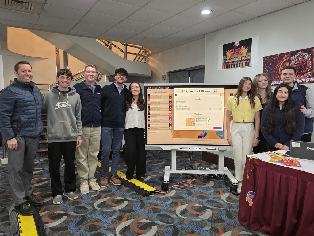 Bethpage High School's TV News Production Class provide livestreaming of the Code Conquest Hackathon.