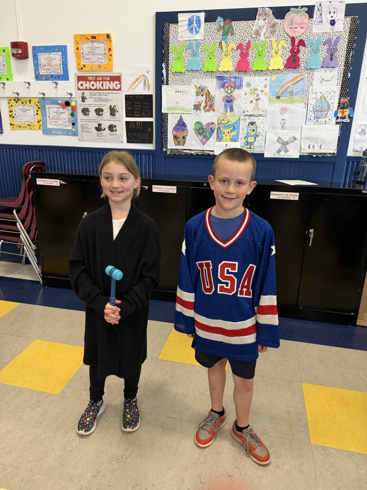 Second grade wax museum in action.