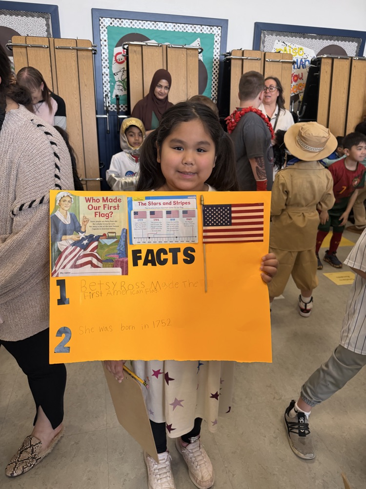 Second grade wax museum in action.