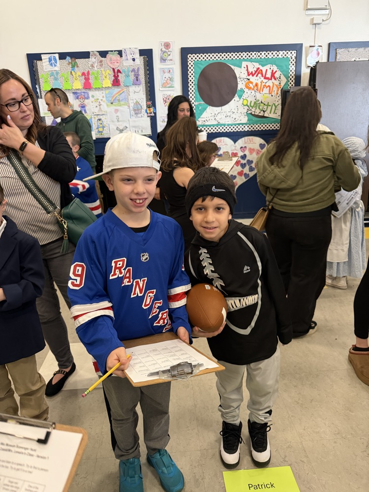 Second grade wax museum in action.