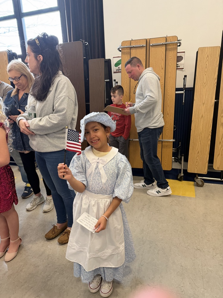 Second grade wax museum in action.