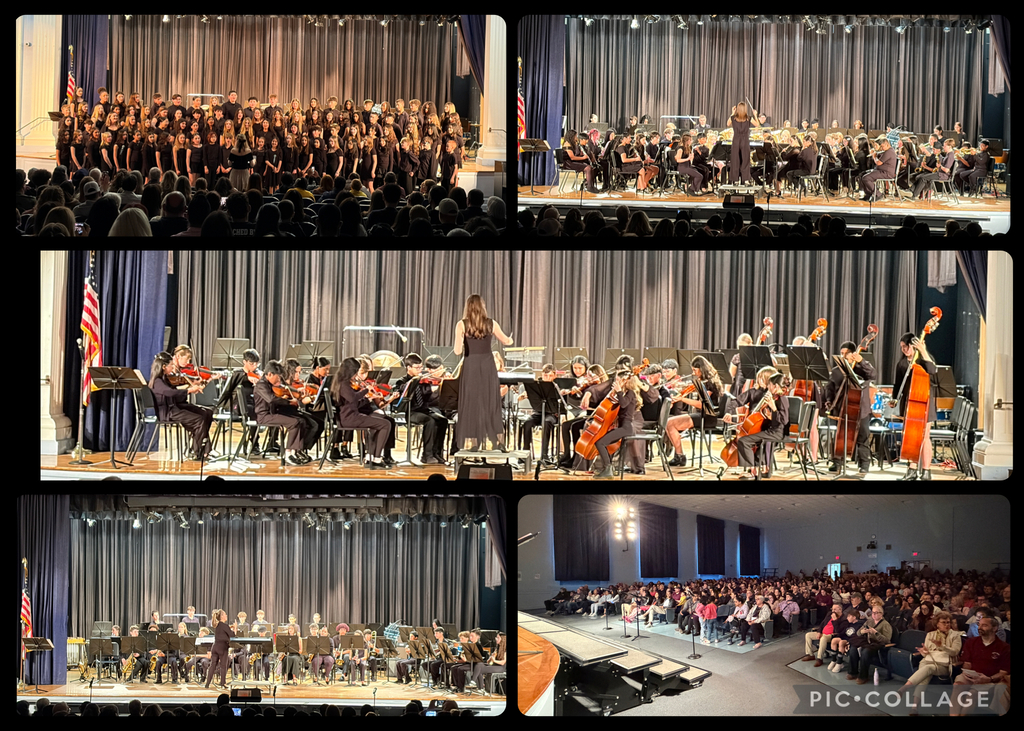 Images of 6th grade band, orchestra, and chorus