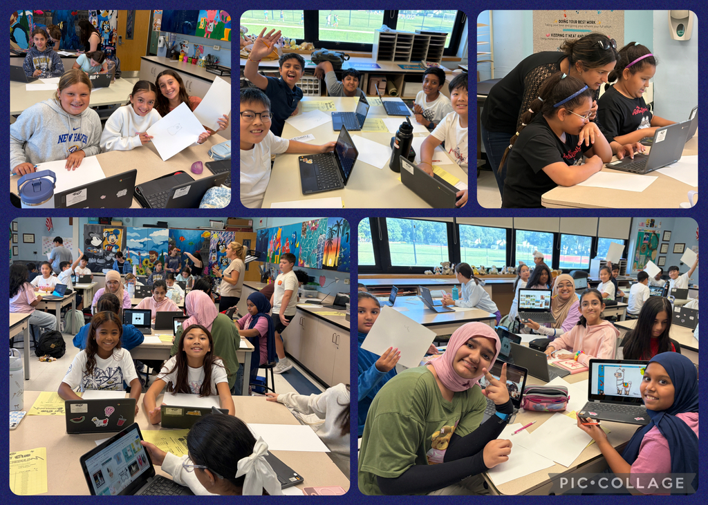 Students at art club
