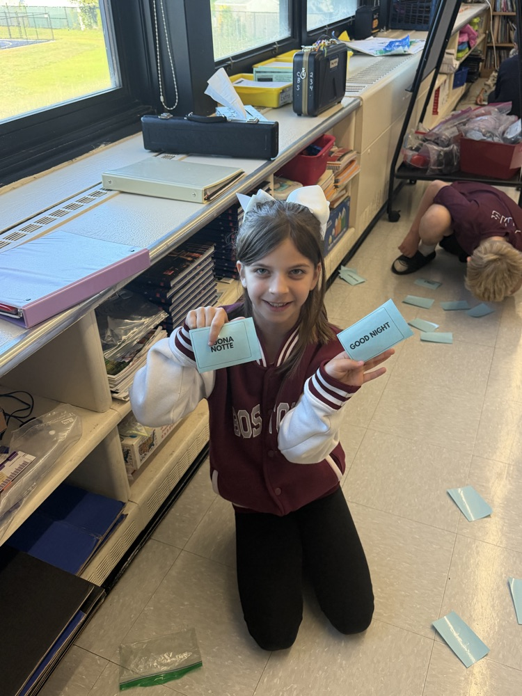Italian matching game in grade 5!