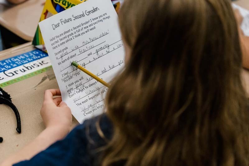 Students at Central Boulevard Elementary School put pen to paper for this month's Thoughtful Thursday with a project that was both creative and meaningful: writing letters to the students who will take their place next year.