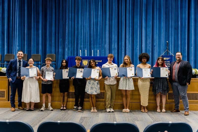 On May 26, Bethpage High School welcomed nine new members into its chapter of the International Thespian Society (ITS).