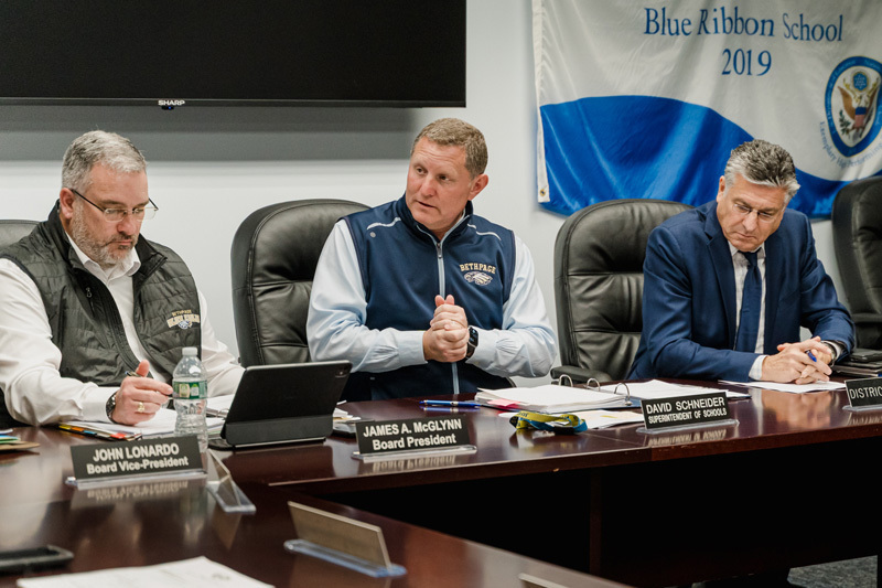 staff at the conference table
