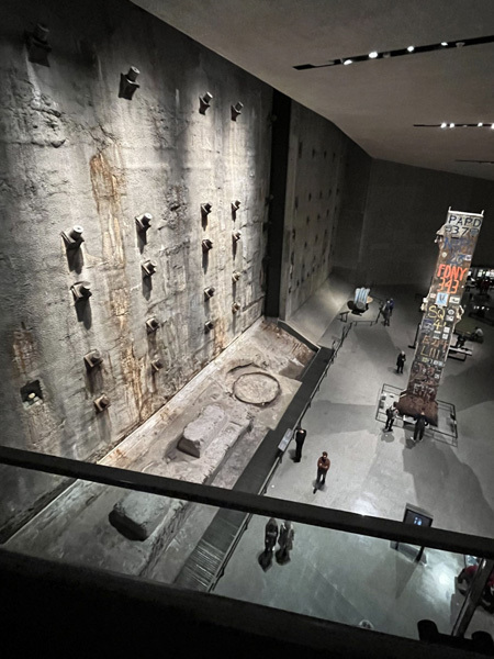 museum overhang looking down