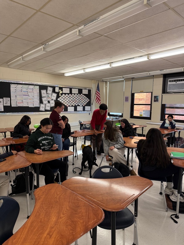 Students at Bethpage High School participate in Animal Welfare Project.