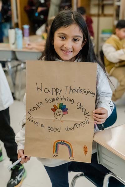 Central Boulevard Elementary School embraced the Thanksgiving spirit this November with a special Thoughtful Thursday project that will bring smiles to the community.