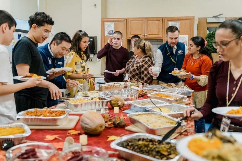 For the ninth consecutive year, Bethpage High School's ACE program transformed their classroom into a festive gathering space, hosting a Thanksgiving feast that brought together students, staff and administrators in celebration of community and gratitude.